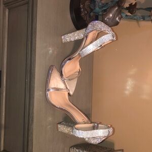 Elegant Silver Women's Heels